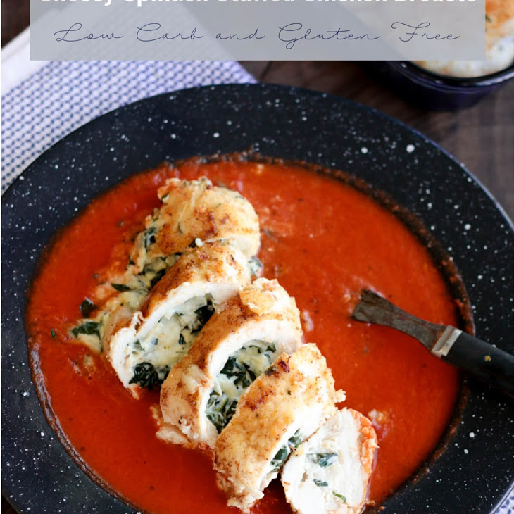 Keto Cheesy Spinach Stuffed Chicken Breast KetoRecipes
