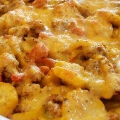 Squash and Ground Beef Mexican Casserole KetoRecipes